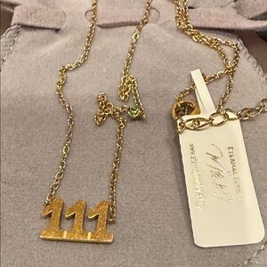 Eterna Gold Necklace with '111' Pendant